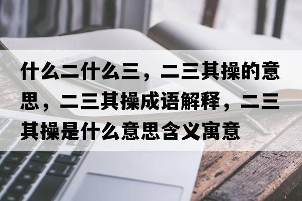 什么二什么三，二三其操的意思，二三其操成語(yǔ)解釋?zhuān)洳偈鞘裁匆馑己x寓意