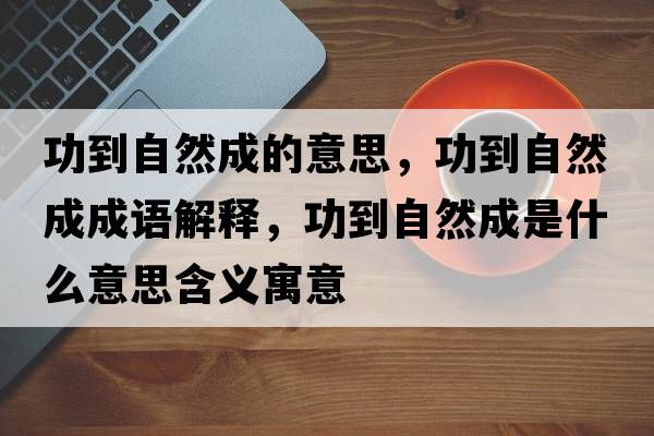 功到自然成的意思，功到自然成成語(yǔ)解釋?zhuān)Φ阶匀怀墒鞘裁匆馑己x寓意