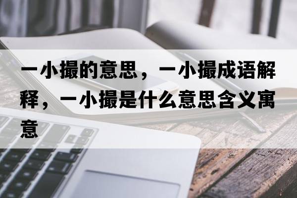 一小撮的意思，一小撮成語(yǔ)解釋?zhuān)恍〈槭鞘裁匆馑己x寓意