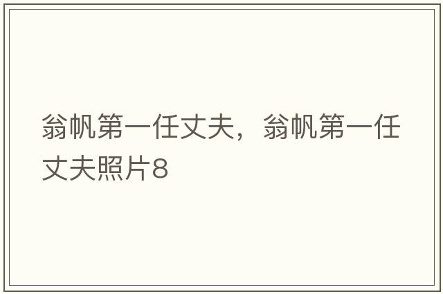 翁帆第一任丈夫，翁帆第一任丈夫照片8