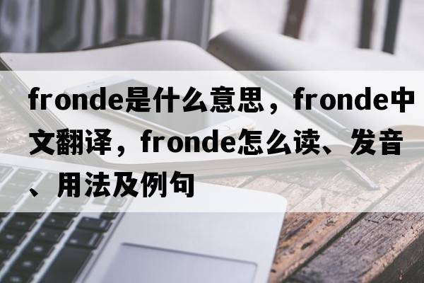 Fronde是什么意思，Fronde中文翻譯，Fronde怎么讀、發(fā)音、用法及例句