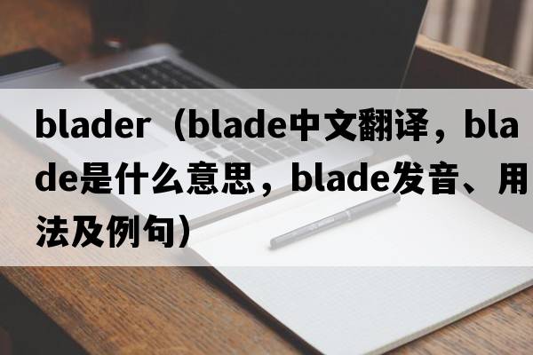blader（blade中文翻譯，blade是什么意思，blade發(fā)音、用法及例句）