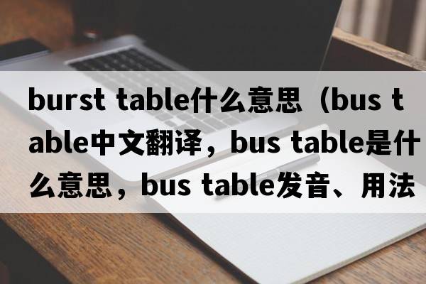 burst table什么意思（bus table中文翻譯，bus table是什么意思，bus table發(fā)音、用法及例句）
